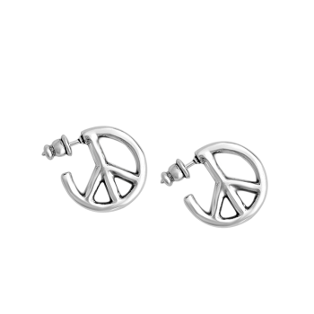 Pendientes  "PEACE" Plata