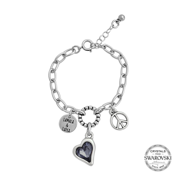 Pulsera "Peace & Love" Plata
