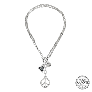 Collar  "Peace & Love" Plata