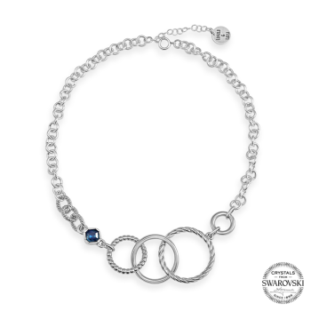 Collar  "Mística" Plata / Azul