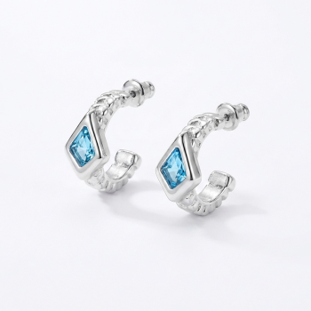 Pendiente  "SILVESTRE" PLATA