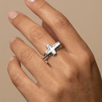 Anillo  "FAITH" Plata