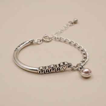 Pulsera  "MAMÁ" Plata