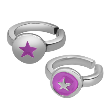 Anillos "STAR" Plata / Malva