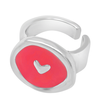 Anillo "big heart" plata /...